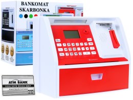 Bankomat z kartą Skarbonka dla dzieci 3+ czerwony Interaktywne funkcje + Tryb oszczędzania - Sklep Gebe