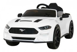 Autko Mustang GT na akumulator dla dzieci Biały
