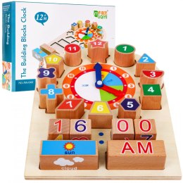 Drewniana plansza edukacyjna Zegar dla dzieci 12m+ Sklep Gebe