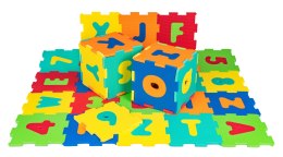 Mata podłogowa z 36 Puzzli dla dzieci 10m+ Wyjmowane cyfry litery + Pianka EVA + Jaskrawe kolory