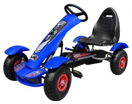 Gokart na pedały Racing XL dla dzieci 3+ Niebieski  - Sklep Gebe