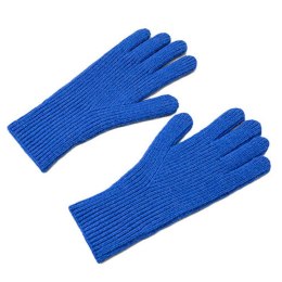 Rękawiczki z dzianiny do telefonu z wycięciem na palce unisex niebieskie