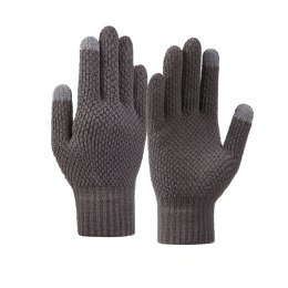 Rękawiczki zimowe dotykowe do telefonu 22x11cm unisex szare