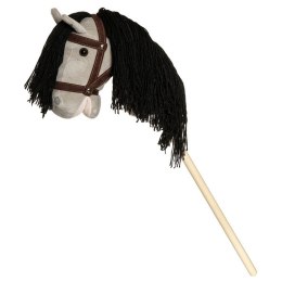 Koń na kiju Hobby Horse szary z lejcami 80cm - Sklep Gebe