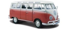 Model metalowy Volkswagen Samba biało-czerwiny Maisto