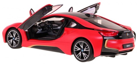 BMW i8 czerwone RASTAR model 1:14 Zdalnie sterowane auto + pilot 2,4 GHz