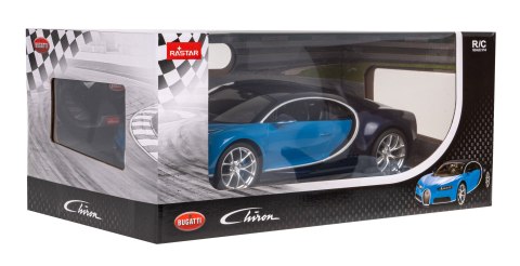 Bugatti Chiron niebieski RASTAR model 1:14 Zdalnie sterowane auto