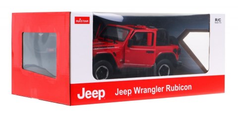 Jeep Wrangler Rubicon czerwony RASTAR model 1:14 Zdalnie sterowane auto + pilot 2,4 GHz