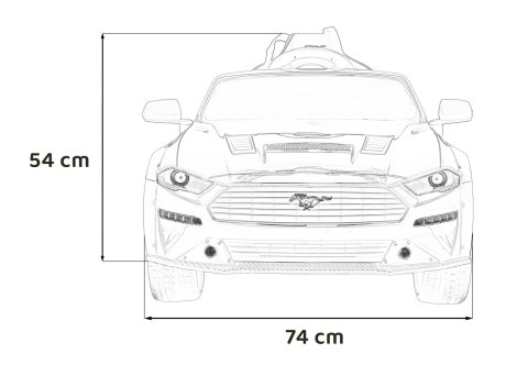 Ford Mustang GT Autko na akumulator dla dzieci Biały