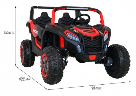 Buggy ATV Racing dla 2 dzieci Czerwony + Napęd 4x4 + Pilot + Wolny Start + MP3 LED