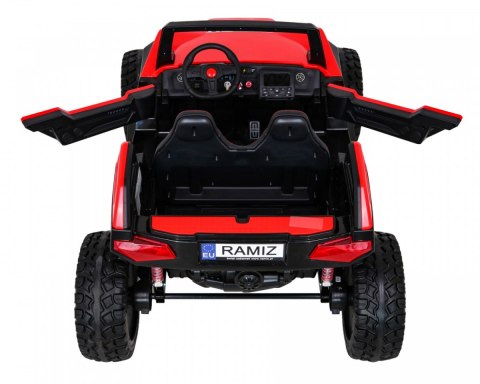 Buggy Clash na akumulator dla 2 dzieci Czerwony + Pilot + Napęd 4x4 + Regulacja siedzenia + Radio MP3 + LED