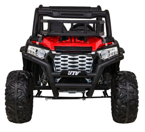 Buggy UTV Terenówka dla dzieci Czerwony + Pilot + Bagażnik + Wolny Start + EVA + MP3 LED