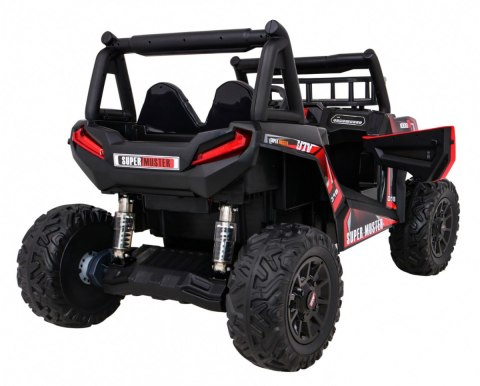 Buggy UTV Terenówka dla dzieci Czerwony + Pilot + Bagażnik + Wolny Start + EVA + MP3 LED