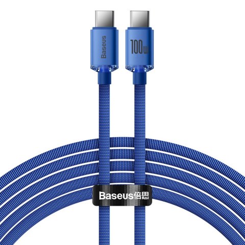 Kabel przewód do szybkiego ładowania i transferu danych USB-C USB-C 100W 2m niebieski BASEUS