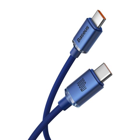 Kabel przewód do szybkiego ładowania i transferu danych USB-C USB-C 100W 2m niebieski BASEUS