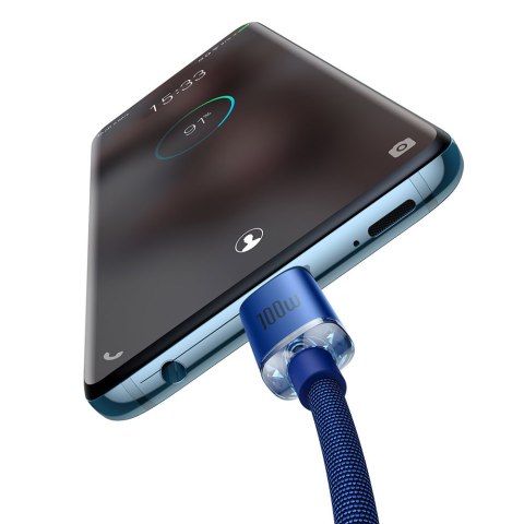 Kabel przewód do szybkiego ładowania i transferu danych USB-C USB-C 100W 2m niebieski BASEUS