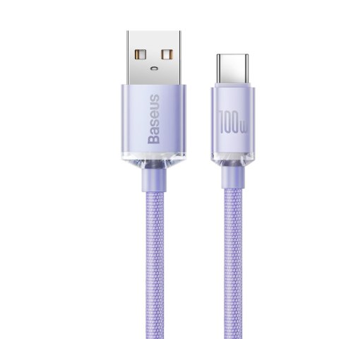 Kabel przewód do szybkiego ładowania i transferu danych USB USB-C 100W 2m fioletowy BASEUS