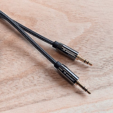 Uniwersalny kabel przewód mini jack AUX 3m czarny WOZINSKY