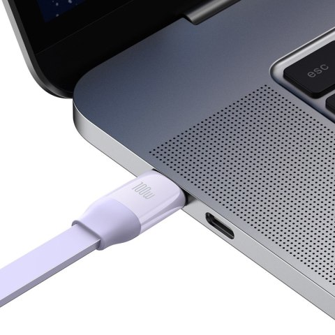 Zwijany kabel przewód 3w1 USB-C microUSB + Iphone Lightning + USB-C 3.5A 1.1m fioletowy BASEUS