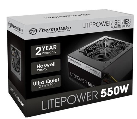 Litepower II Black 550W (Active PFC, 2xPEG, 120mm, Single Rail) Thermaltake