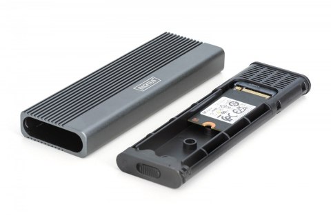 Obudowa USB 3.1 Typ C na dysk SSD M.2 NVMe 10 Gbps + SATA 6 Gbps aluminiowa, beznarzędziowa Digitus