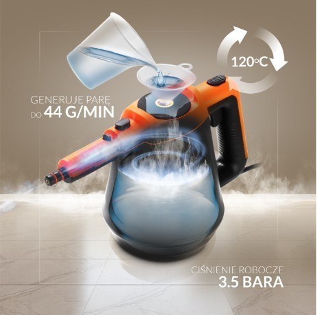 Czyścik parowy z zestawem końcówek AD 7038bo Adler