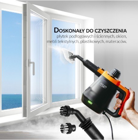 Czyścik parowy z zestawem końcówek AD 7038bo Adler