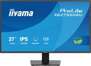 Monitor 27 cali X2792HSU-B1 IPS,FHD,HDMI,DP,120Hz,350cd,4ms, cienkie ramki, 1500:1, ErP B, USB HUBx2 IIYAMA