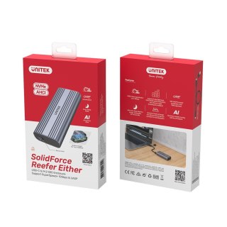 Obudowa Dysku M.2; PCIe NVMe/SATA; 10Gbps Aluminiowa Unitek