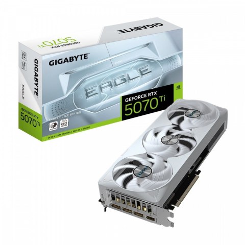 Karta graficzna GeForce RTX 5070 Ti EAGLE OC ICE SFF 16G 256BIT GDDR7 Gigabyte