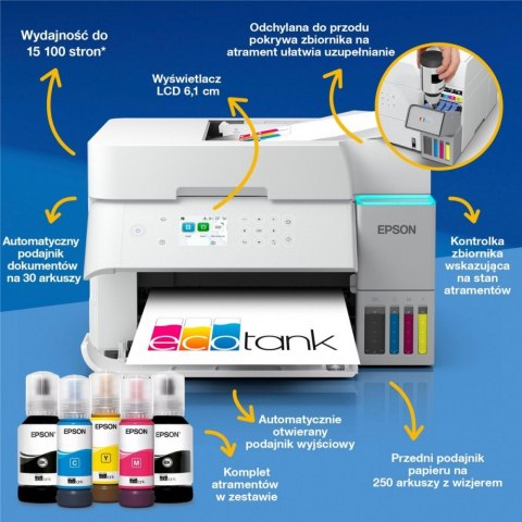 Urządzenie wielofunkcyjne L6376 ITS białe A4/35ppm/W(LAN)/ADF2Scopy/100k Epson