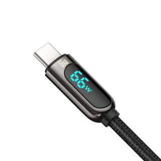 Kabel przewód Display Fast Charging Data USB-A - USB-C 66W 1m - czarny BASEUS