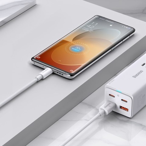 Kabel przewód Superior Series SUPERVOOC USB-A do USB-C 65W 1m biały BASEUS