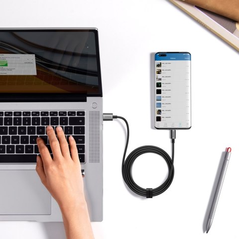 Kabel przewód Superior Series USB-A - USB-C 100W 1m - czarny BASEUS