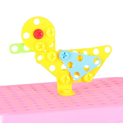 Klocki konstrukcyjne układanka w walizce kreatywna mozaika + wkrętarka jednorożec Kik Sp. z o. o. Sp. k.