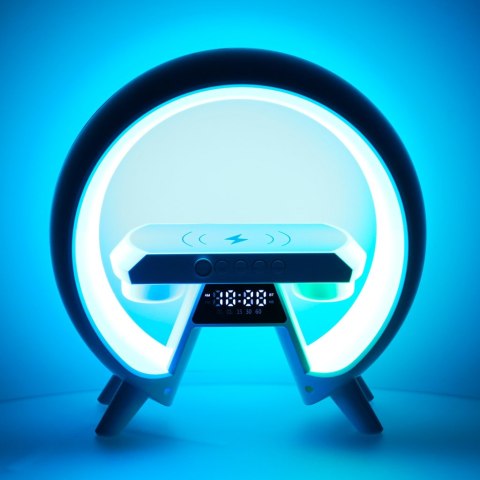 Lampka nocna LED Gamingowa RGB głośnik ładowarka indukcyjna radio budzik zegar Kik Sp. z o. o. Sp. k.