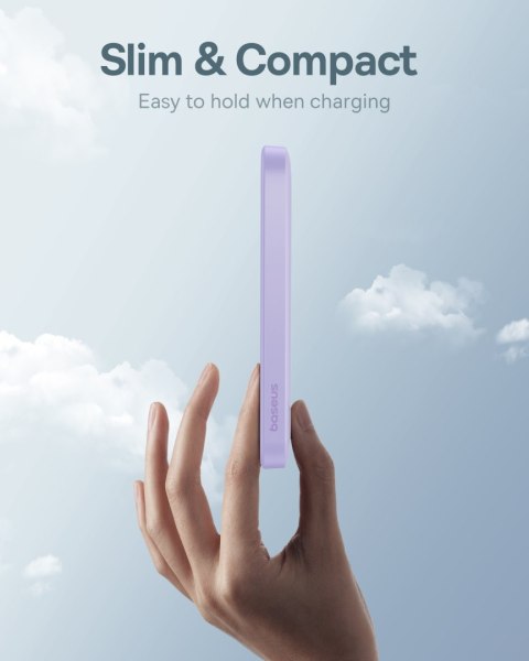 Mini powerbank 5000mAh 20W + kabel USB-C 20V / 3A fioletowy BASEUS