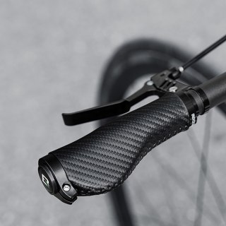 Gripy chwyty rowerowe skręcane ergonomiczne antypoślizgowe - czarne ROCKBROS