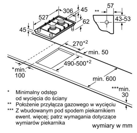 Płyta gazowa PRB3A6I40 Bosch