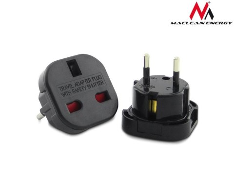 Przejściówka adapter EU na UK MCE72 Czarna Maclean