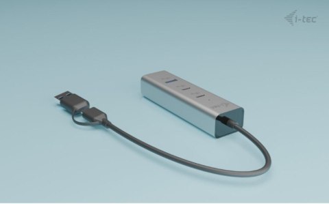 Uniwersalny metalowy ładujący HUB 2xUSB-C/2xUSB-A PD 85W I-tec