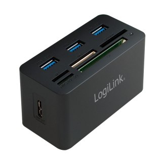 Hub USB 3.0, 3 porty, z czytnikiem kart pamięci LogiLink