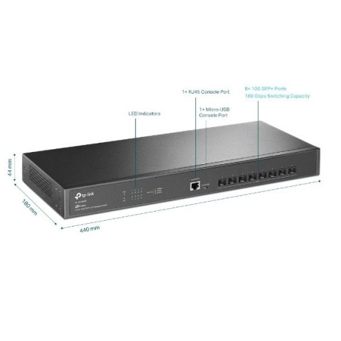 Przełącznik zarządzalny SX3008F switch 8xSFP+ TP-LINK