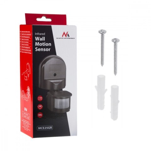 Ścienny czujnik ruchu i zmierzchu MCE25GR Maclean