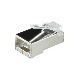 Wtyki RJ45 CAT.6 100szt. ekranowane z osłoną, czarne LogiLink