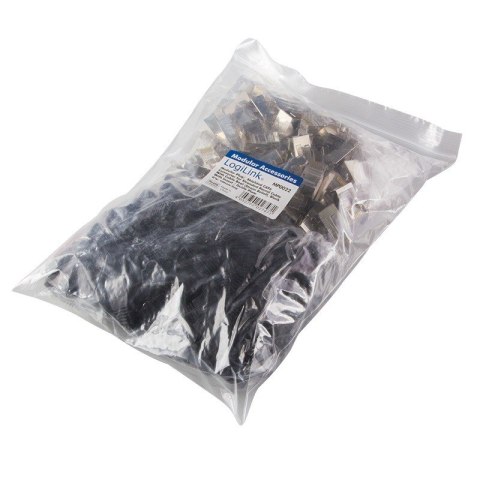 Wtyki RJ45 CAT.6 100szt. ekranowane z osłoną, czarne LogiLink