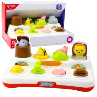 Zabawka Edukacyjna Interaktywna Pop-Up Zwierzątka Światła LEAN Toys