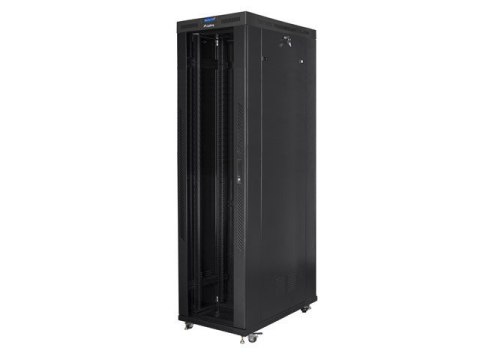 Szafa stojąca Rack 19 cali 47U 800x1200mm, drzwi szklane LCD (FLAT PACK) czarna Lanberg