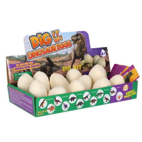 Dinozaury wykopaliska jajka dinozaura figurki zestaw archeologiczny 12 jajek Kik Sp. z o. o. Sp. k.