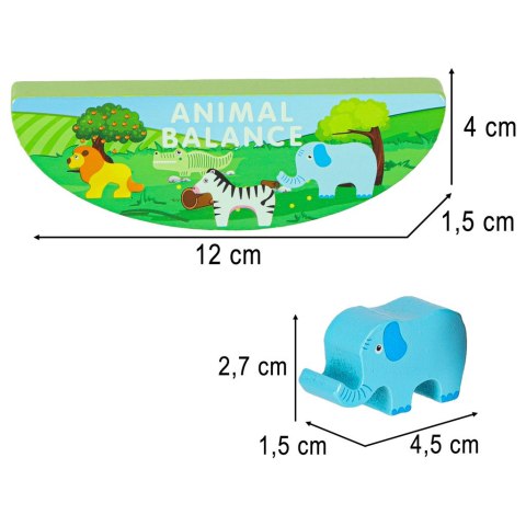 Gra zręcznościowa montessori układanka balansująca klocki zwierzątka drewniane Kik Sp. z o. o. Sp. k.
